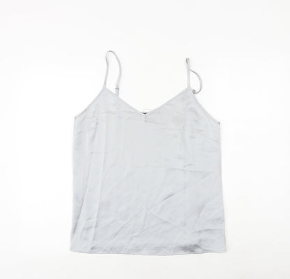 Womens UK Size 12 Marks and Spencer Silver Basic Tank