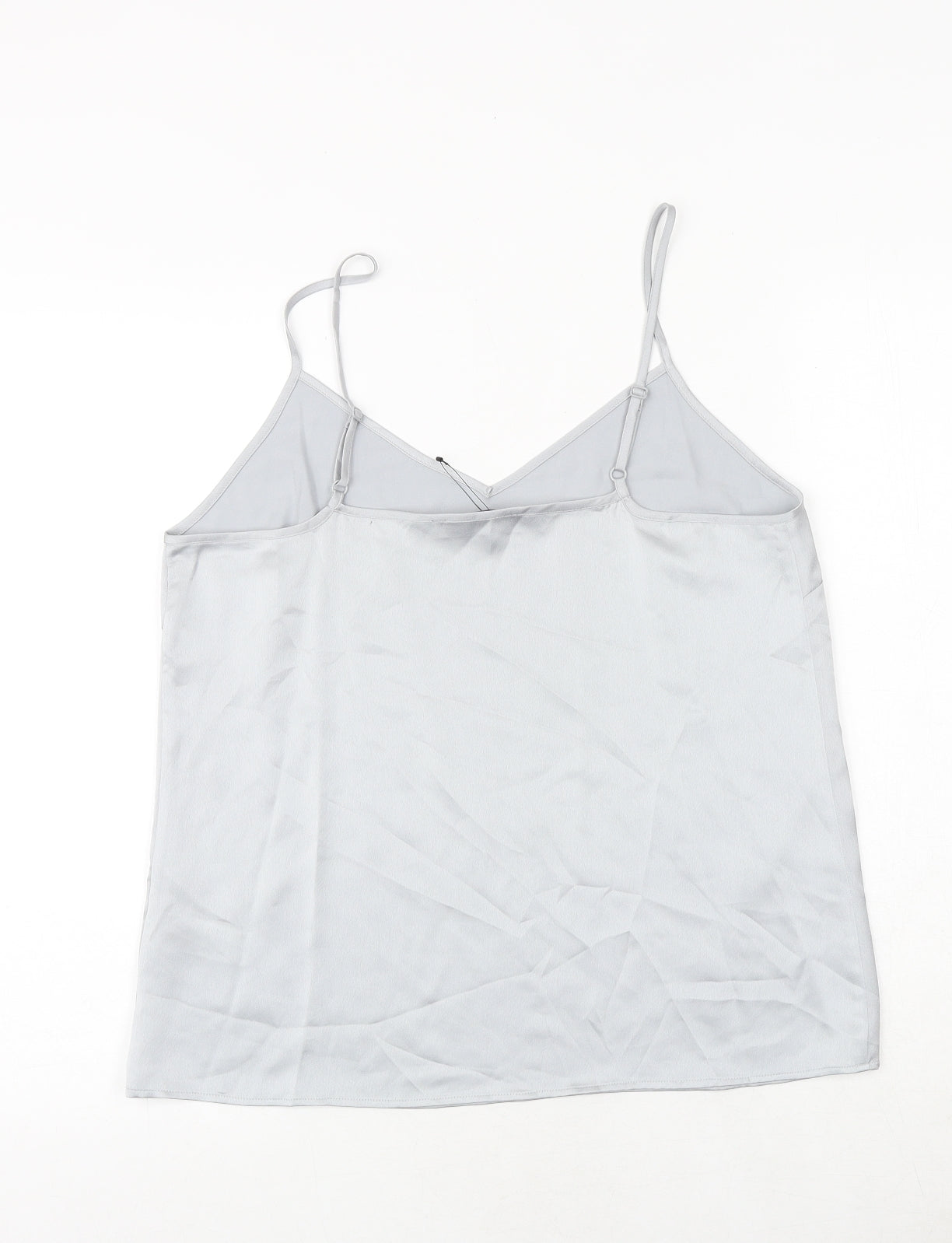 Womens UK Size 12 Marks and Spencer Silver Basic Tank