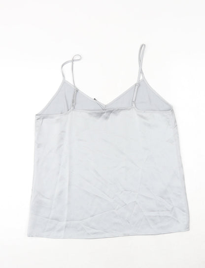 Womens UK Size 12 Marks and Spencer Silver Basic Tank