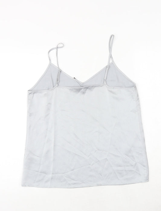 Womens UK Size 12 Marks and Spencer Silver Basic Tank