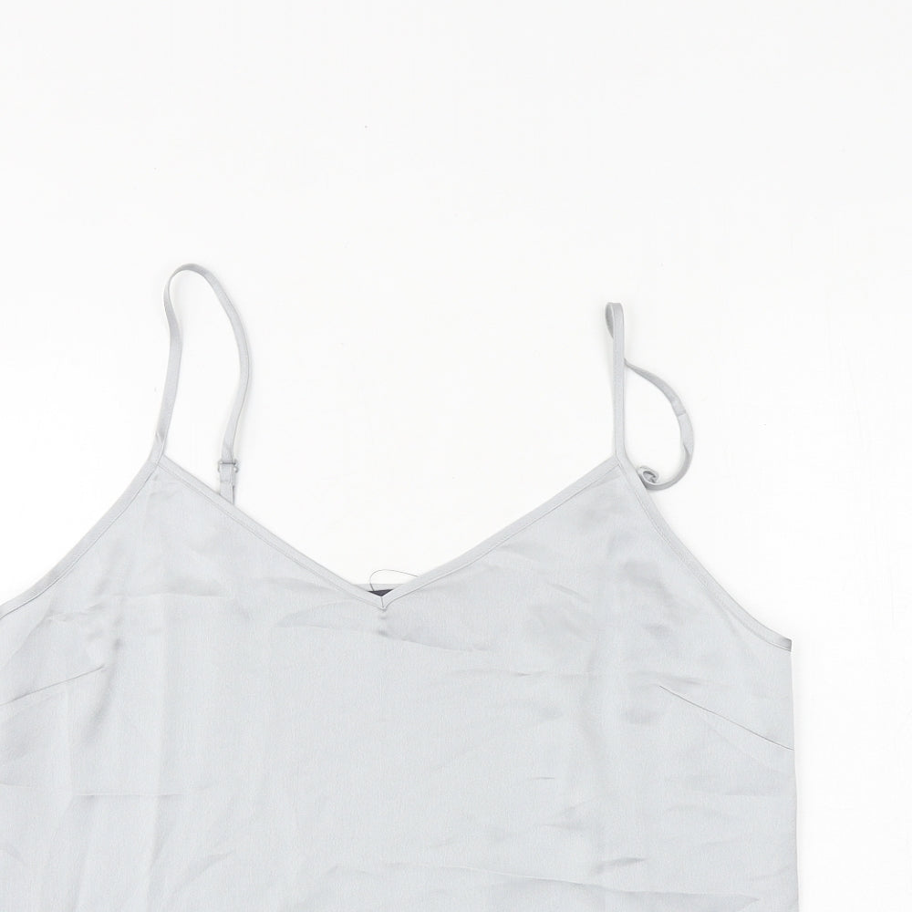 Womens UK Size 12 Marks and Spencer Silver Basic Tank