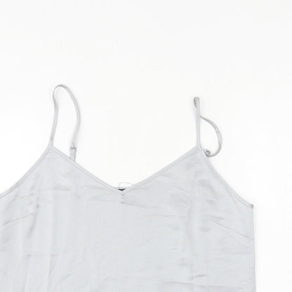 Womens UK Size 12 Marks and Spencer Silver Basic Tank