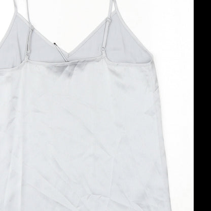 Womens UK Size 12 Marks and Spencer Silver Basic Tank