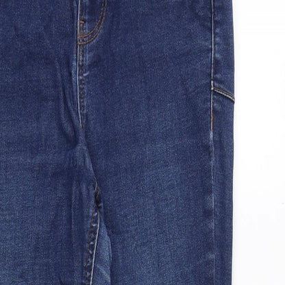 New Look Womens Blue Cotton Skinny Jeans Size 8 Regular Zip