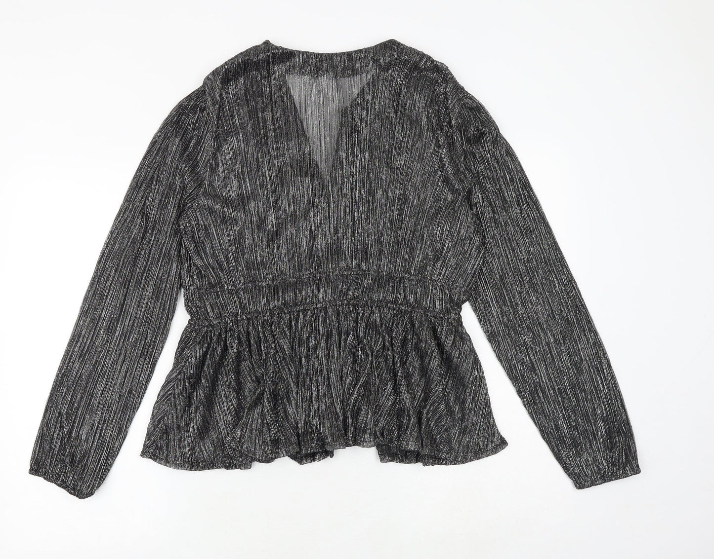 Womens UK Size 12 Marks and Spencer Silver Basic Blouse