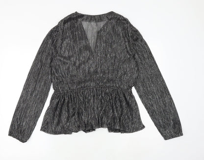 Womens UK Size 12 Marks and Spencer Silver Basic Blouse