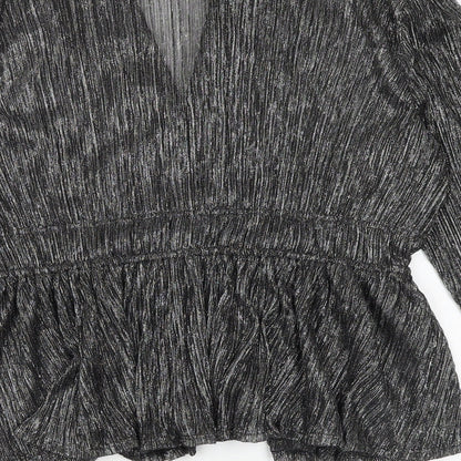 Womens UK Size 12 Marks and Spencer Silver Basic Blouse