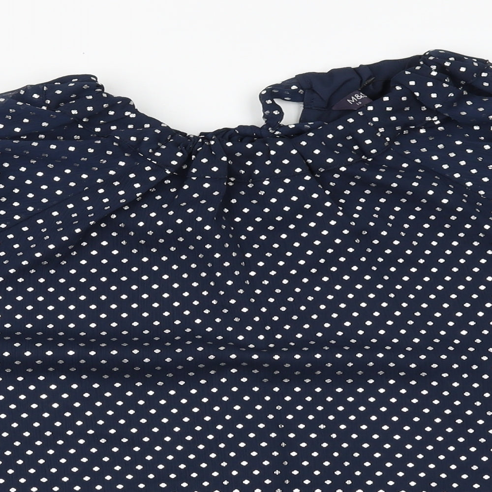 Womens UK Size 10 Marks and Spencer Black Basic Blouse