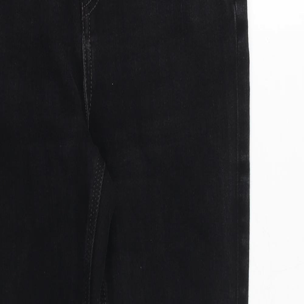 Marks and Spencer Womens Black Cotton Skinny Jeans Size 8 Regular Zip