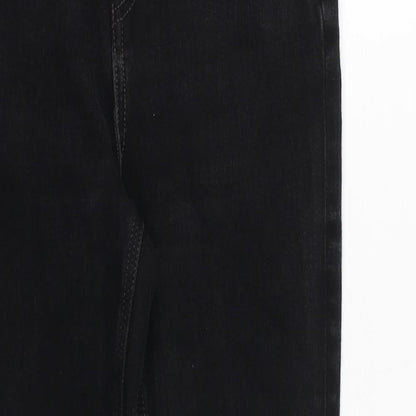 Marks and Spencer Womens Black Cotton Skinny Jeans Size 8 Regular Zip