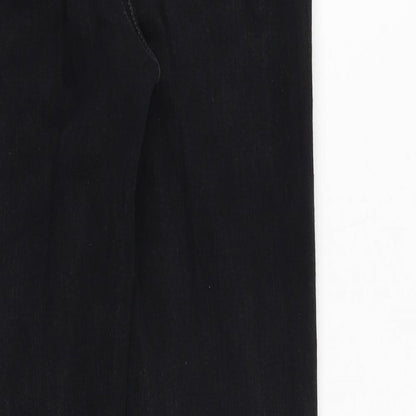 Marks and Spencer Womens Black Cotton Skinny Jeans Size 8 Regular Zip