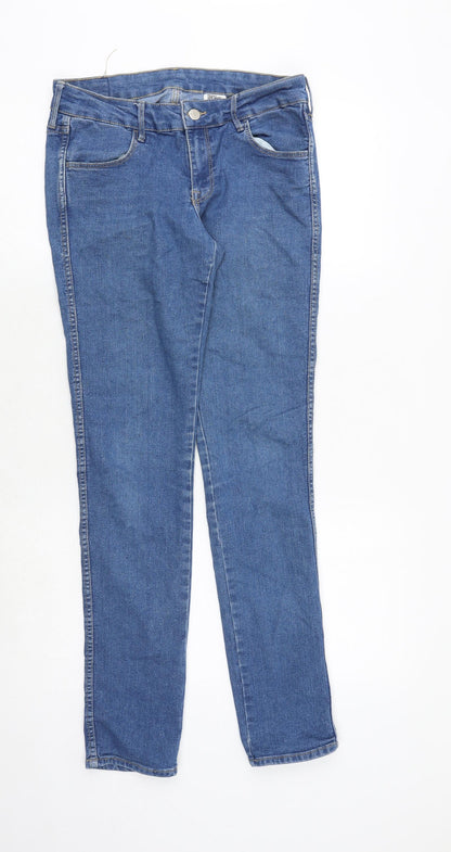 H&M Mens Blue Cotton Skinny Jeans Size 28 in Regular Zip