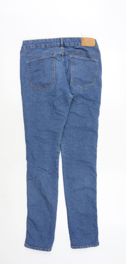 H&M Mens Blue Cotton Skinny Jeans Size 28 in Regular Zip