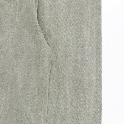Boohoo Womens Green Cotton Skinny Jeans Size 10 Regular Zip