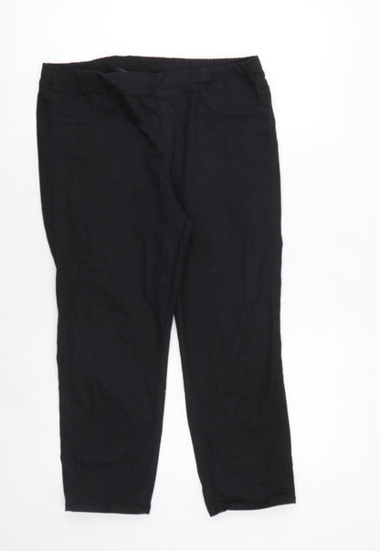 Womens UK Size 32 in Uniqlo Regular Fit  Black Trousers