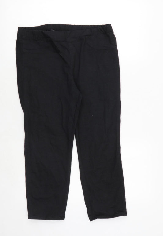 Womens UK Size 32 in Uniqlo Regular Fit  Black Trousers