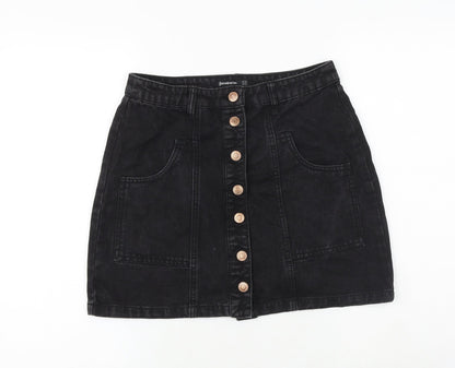 Womens UK Size 10 Stradivarius A-Line Denim Skirt