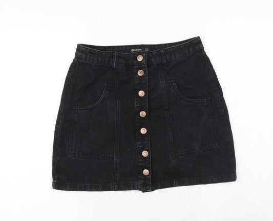 Womens UK Size 10 Stradivarius A-Line Denim Skirt