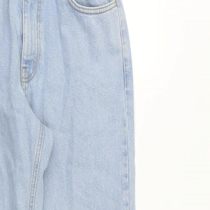 ASOS Womens Blue Cotton Straight Jeans Size 32 in Regular Zip