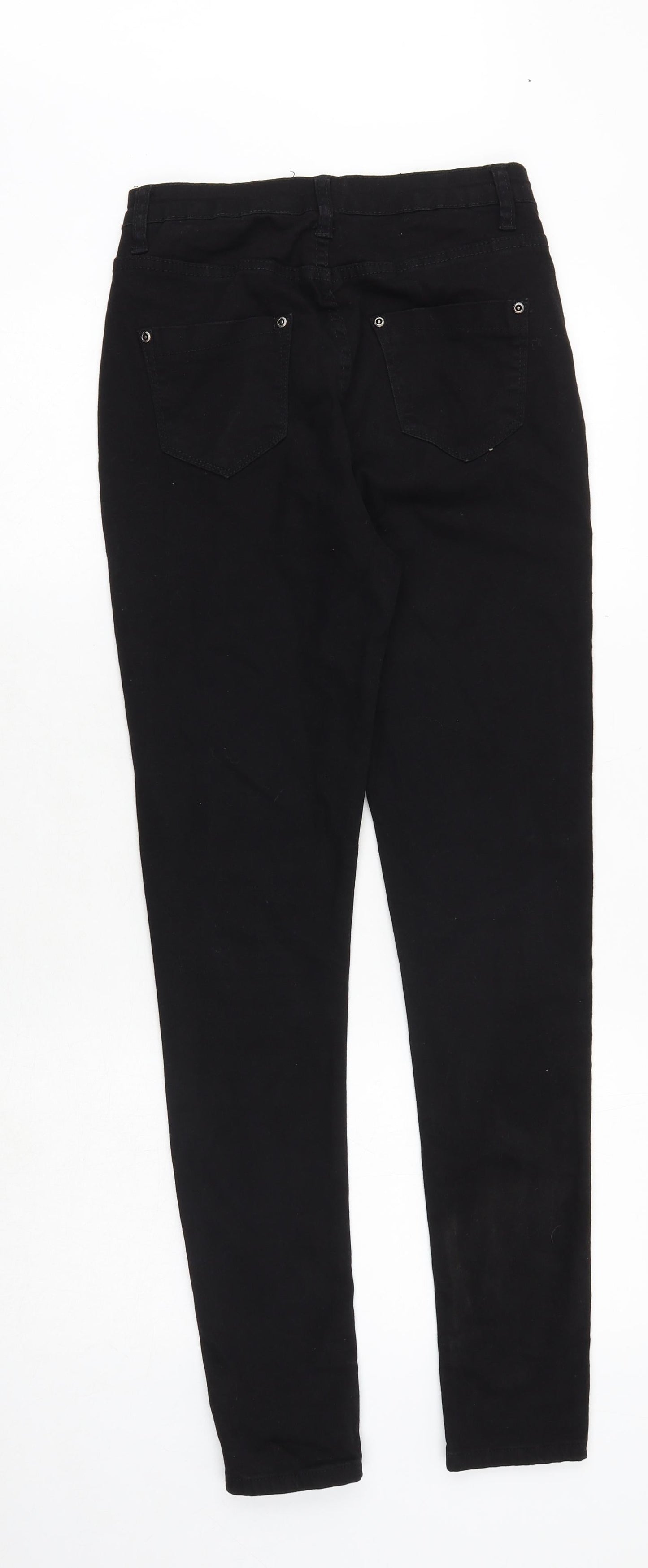 I SAW IT FIRST Womens Black Cotton Skinny Jeans Size 6 Regular Zip