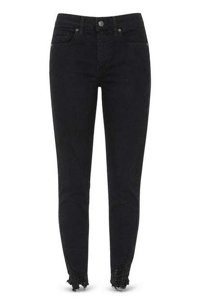 Topshop Womens Black Cotton Skinny Jeans Size 26 in Regular Zip