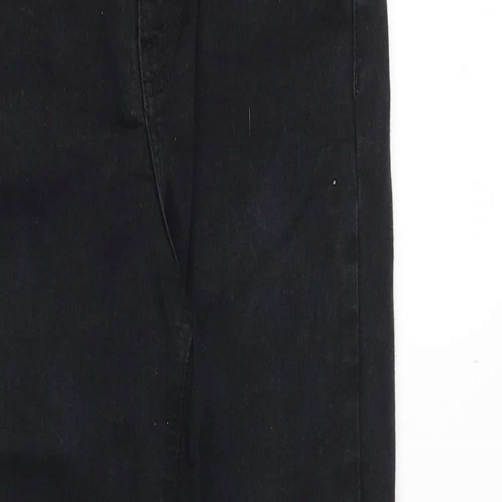 Topshop Womens Black Cotton Skinny Jeans Size 26 in Regular Zip