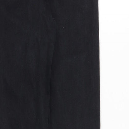 Topshop Womens Black Cotton Skinny Jeans Size 26 in Regular Zip