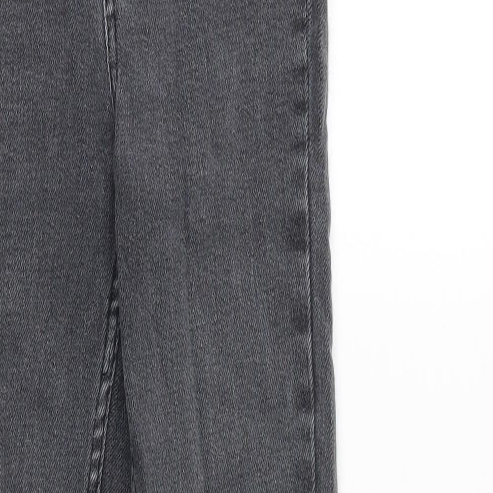 New Look Womens Grey Cotton Skinny Jeans Size 6 Regular Zip