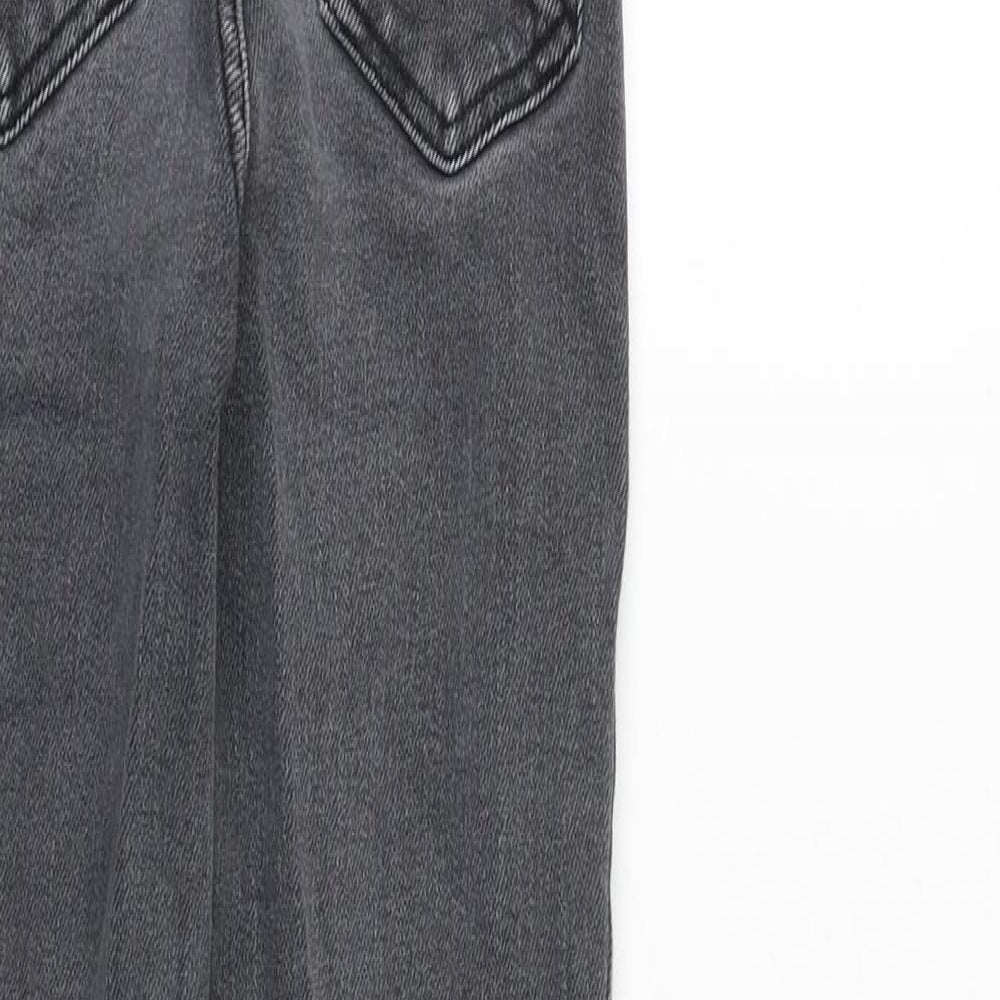 New Look Womens Grey Cotton Skinny Jeans Size 6 Regular Zip