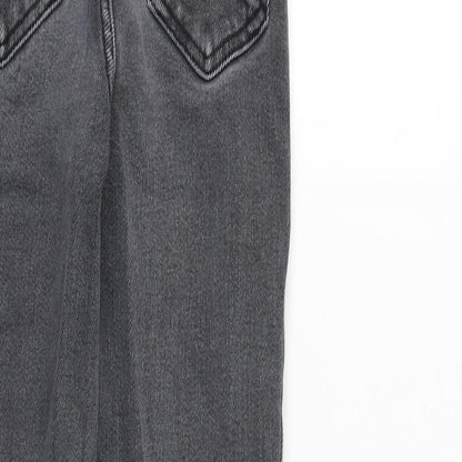 New Look Womens Grey Cotton Skinny Jeans Size 6 Regular Zip