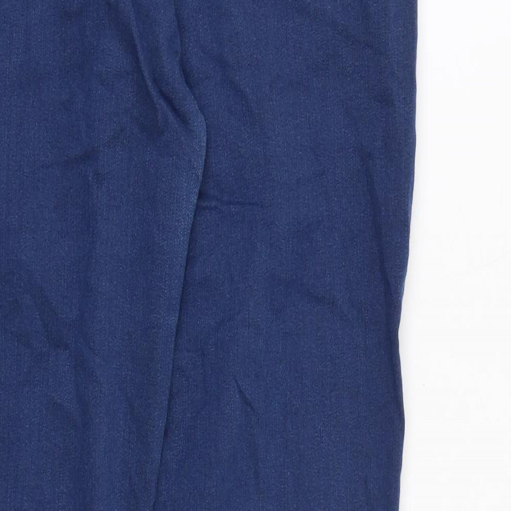 Topshop Womens Blue Cotton Skinny Jeans Size 32 in Regular Zip
