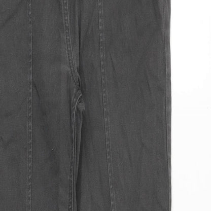 River Island Womens Grey Cotton Straight Jeans Size 12 Regular Zip