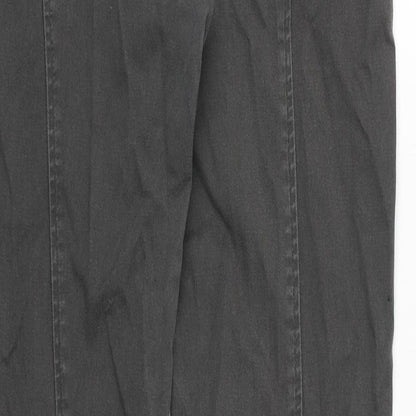 River Island Womens Grey Cotton Straight Jeans Size 12 Regular Zip