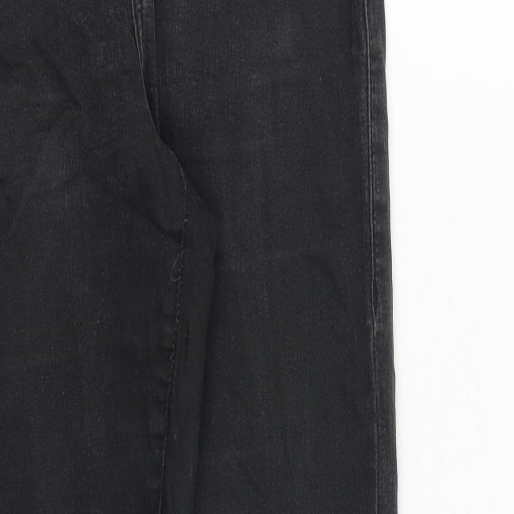 Topshop Womens Grey Cotton Skinny Jeans Size 26 in Regular Zip