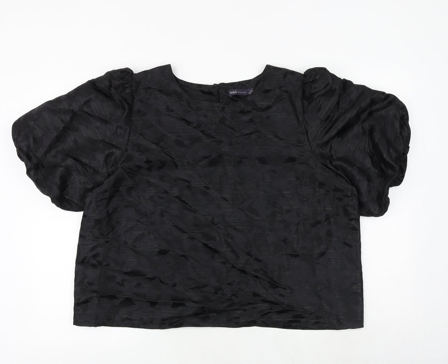 Womens UK Size 18 Marks and Spencer Black Basic Blouse
