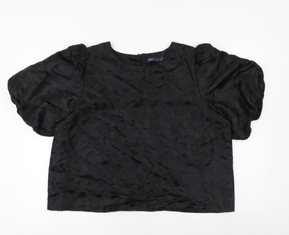 Womens UK Size 18 Marks and Spencer Black Basic Blouse
