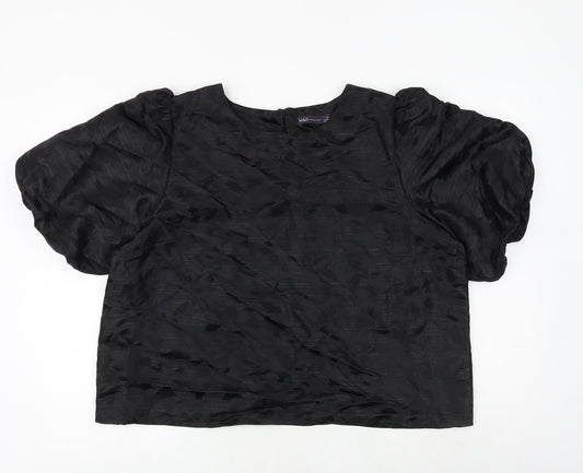 Womens UK Size 18 Marks and Spencer Black Basic Blouse