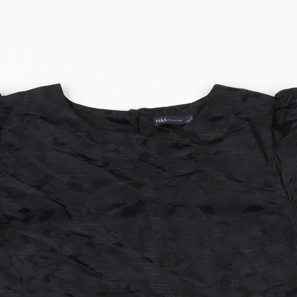 Womens UK Size 18 Marks and Spencer Black Basic Blouse