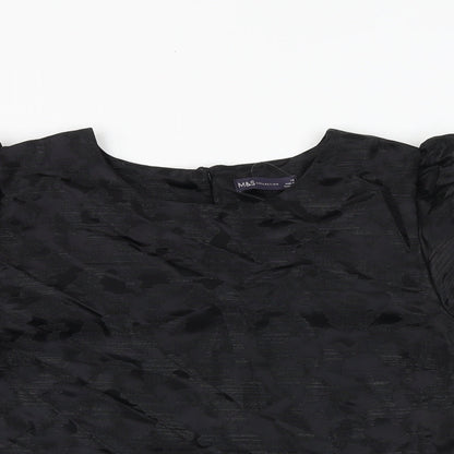 Womens UK Size 18 Marks and Spencer Black Basic Blouse