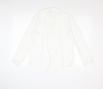 Womens UK Size 12 Topshop White Basic Blouse