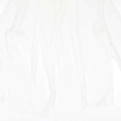Womens UK Size 12 Topshop White Basic Blouse