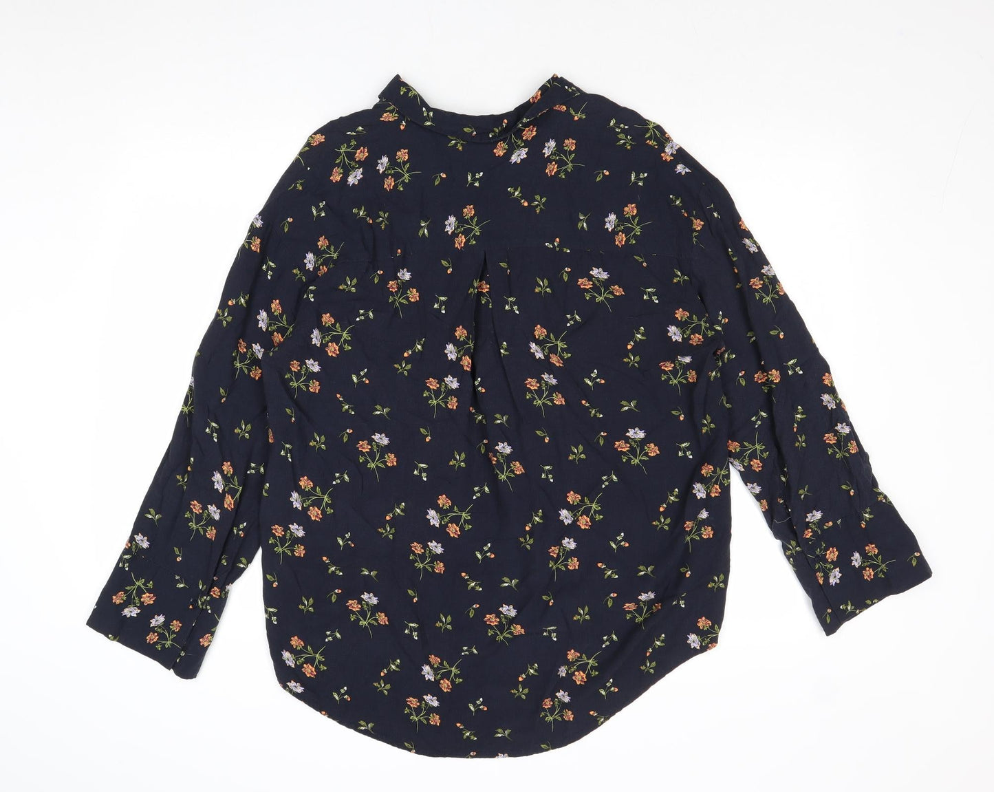 Womens UK Size XS H&M Blue Basic Blouse