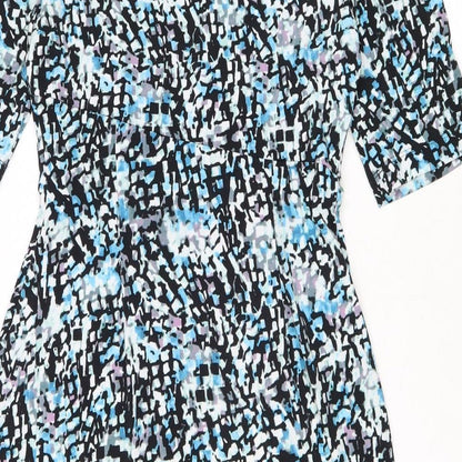 Connected Apparel Womens Multicoloured Geometric Polyester A-Line Size 8 Round Neck Pullover
