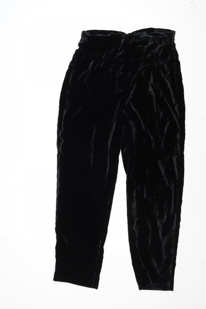 Womens UK Size S Zara Regular Fit  Black Trousers