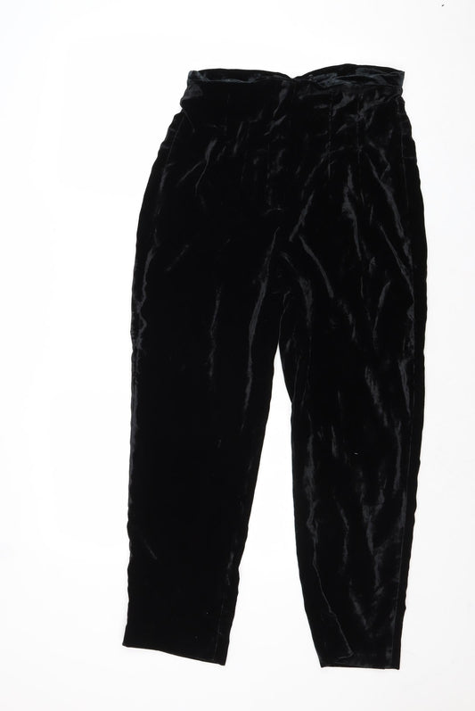 Womens UK Size S Zara Regular Fit  Black Trousers