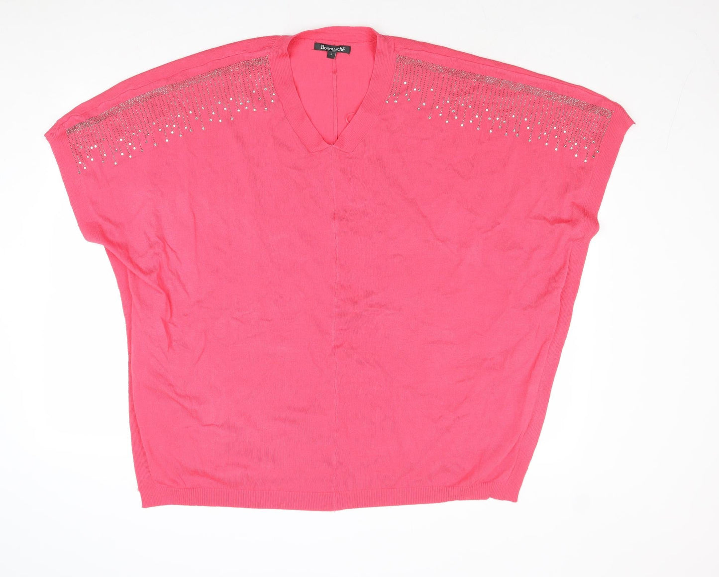 Womens UK Size S Bonmarché Pink Pullover Jumper