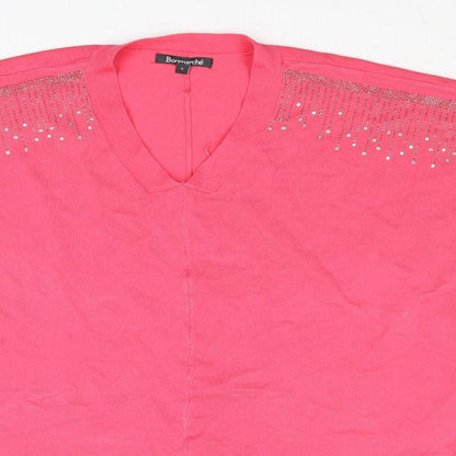Womens UK Size S Bonmarché Pink Pullover Jumper