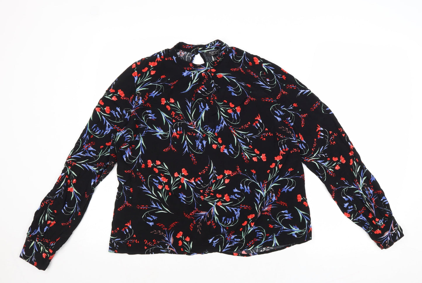 Womens UK Size 6 Topshop Multicoloured Basic Blouse