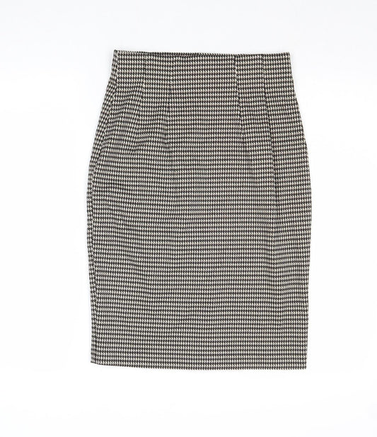 Marks and Spencer Womens Multicoloured Geometric Polyester Straight & Pencil Skirt Size 8