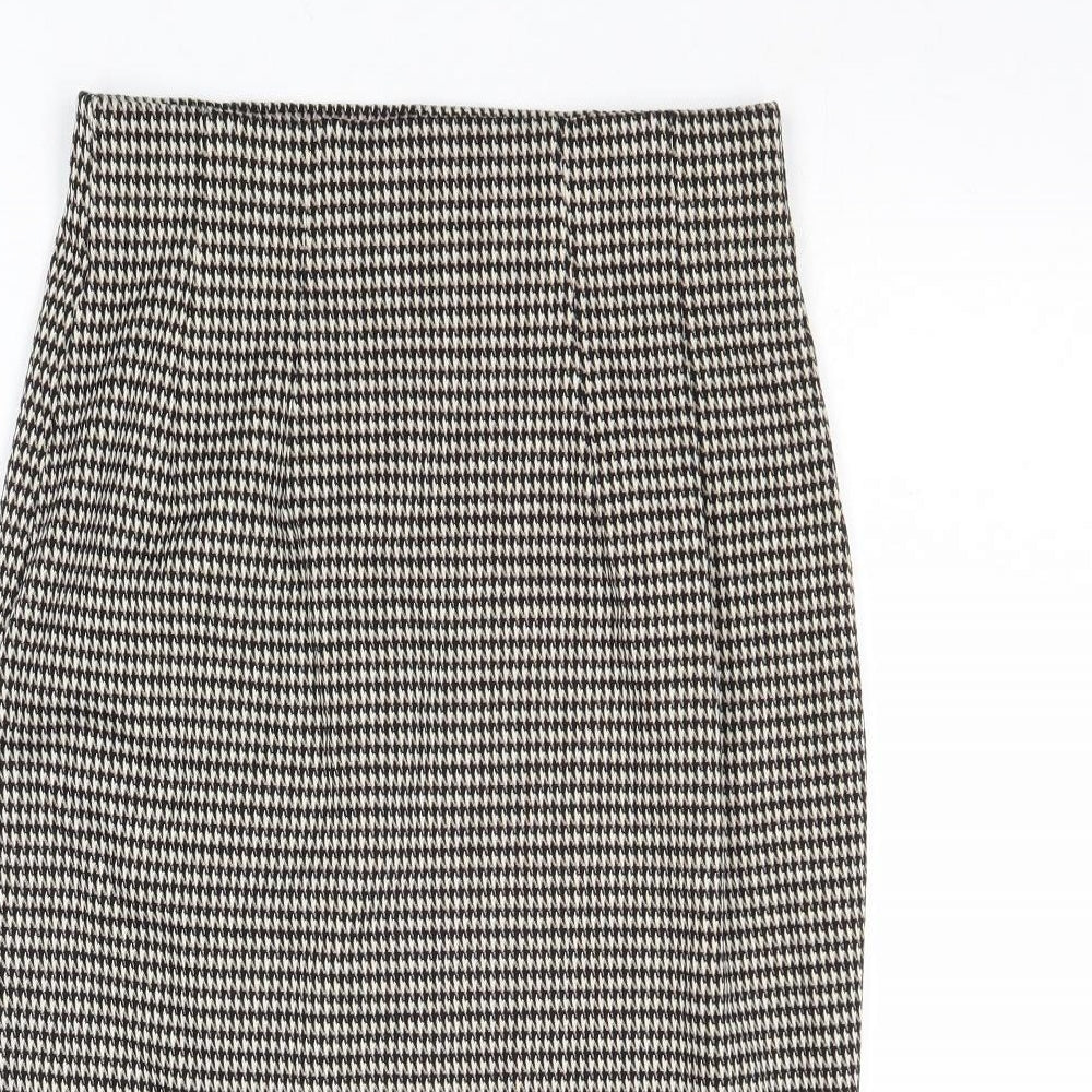 Marks and Spencer Womens Multicoloured Geometric Polyester Straight & Pencil Skirt Size 8